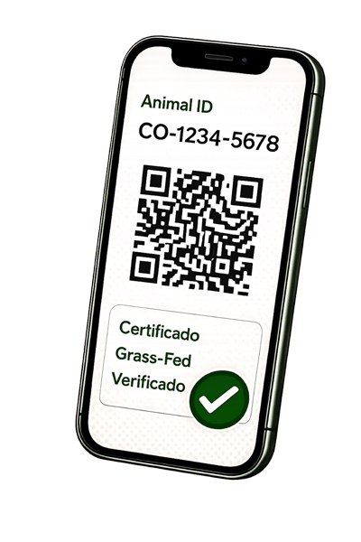 Certificado Grass-Fed en celular